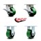 Service Caster 4 Inch Kingpinless Green Poly on Steel Wheel Caster Brakes 2 Rigid SCC, 2PK SCC-KP30S420-PUR-GB-SLB-2-R-2 - alternate 3